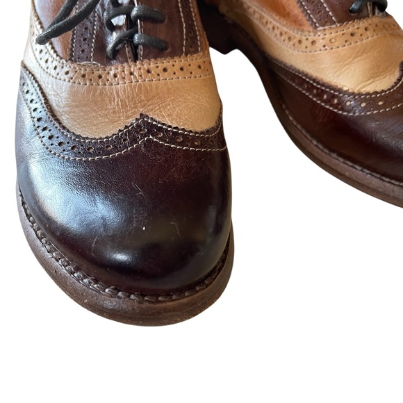 Bed Stu Cobbler Two-Tone Brown and Tan Oxfords - Picture 6 of 11